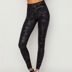 Spanx Faux Leather Camo Leggings